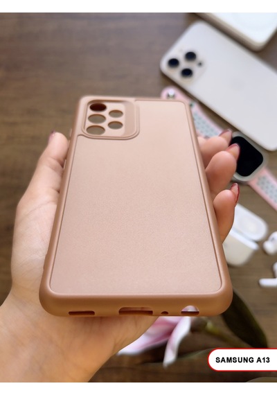 Samsung Galaxy A13 Uyumlu Kamera Korumalı Darbeye Dayanıklı Renk Atmayan Keep Silikon Kılıf Kahverengi