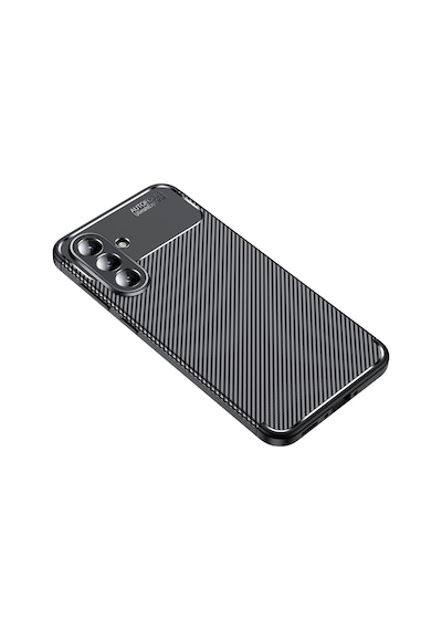 Adige Samsung Galaxy A36 Uyumlu Kılıf Negro Karbon Desen Silikon Siyah