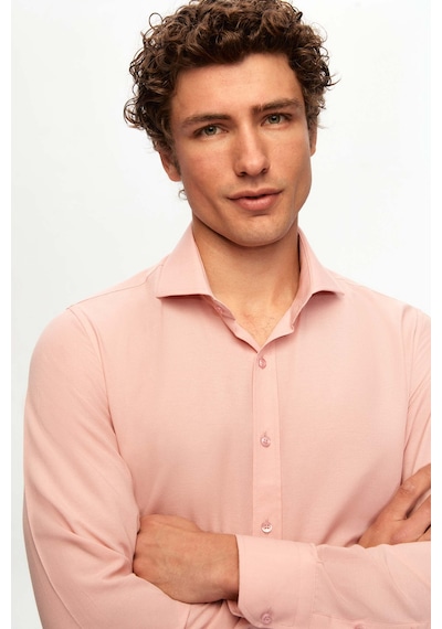 D'S Damat Ds Damat Slim Fit Gül Kurusu Klasik Kravatlık Uzun Kol Kolay Ütülenebilir Gömlek 2hf02ort5185 Gül Kurusu