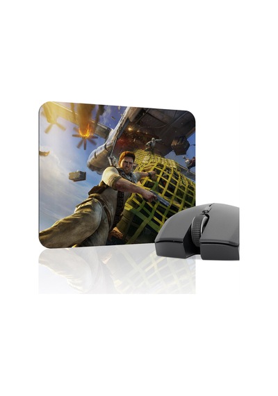 Uncharted Kaymaz Dikişli Kauçuk Oyuncu Mousepad V4 - 22x18 Gaming Mouse Pad Fare Altlığı