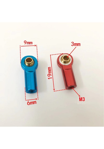 Metal M3 Bağlantı Parçası Alüminyum Top Kafa Eklenti Çubuğu Robot