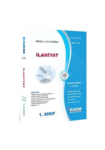 1. Sınıf Ilahiyat Bahar Dönemi Konu Anlatımlı Soru Bankası 2.Ya