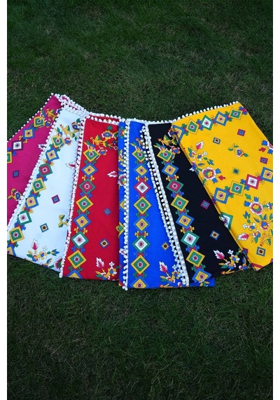 Etnik Minder Kılıfı Mavi - 674505893 Mavi