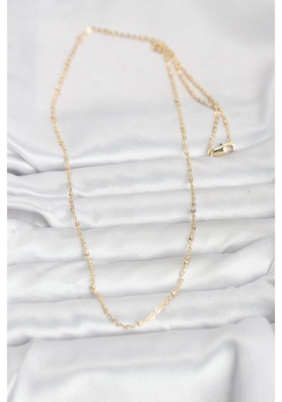 Cm 14k Gold Renk Burgu Model 60 Cm Kadın Kolye Çok Renkli 42014560