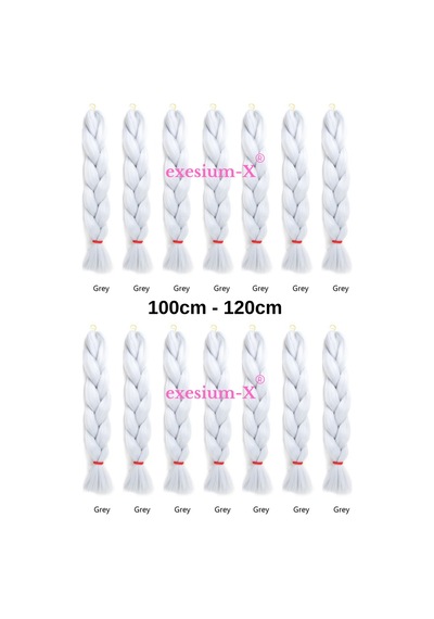 X-pression Afrika Örgüsü Ve Rasta Için Sentetik Saç 100gr-grey Açık Gri