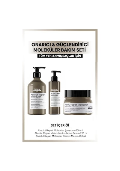L'oreal Professionnel Serie Expert Absolut Repair Molecular Saç Bakım Seti 500 Ml