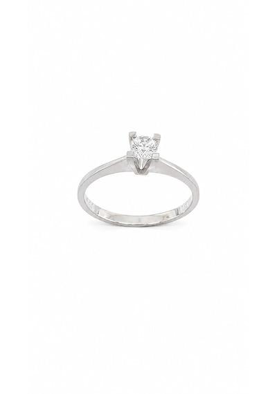 0.16 Ct Pırlanta Tektaş Yüzük 14 Ayar Beyaz Altın