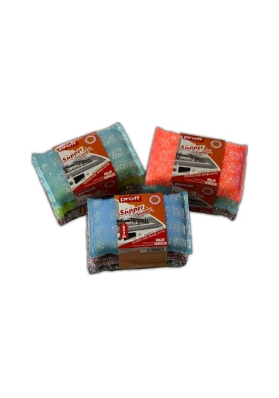 Grimorlife 9 Adet Telli Özel Dokulu Mikrofiber Bulaşık Süngeri