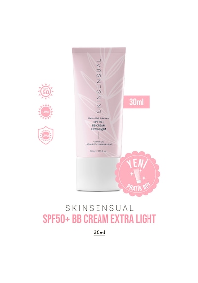 Skin Sensual BB Krem Extra Light 30ml SPF50 PA++++ | Leke Karşıtı, Aydınlık Cilt Görünümü | UVA/UVB Koruma