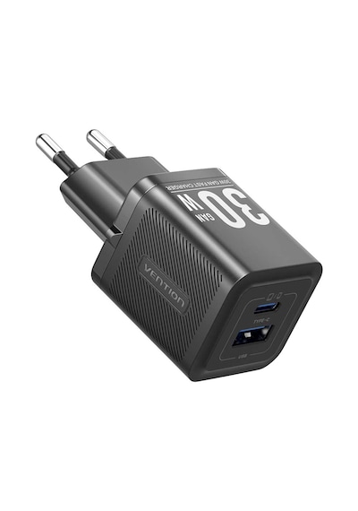 Vention 30w Gan Çift Çıkışlı 1xusb-c 30w + 1xusb-a 30w Hızlı Şarj Cihazı İphone Uyumlu