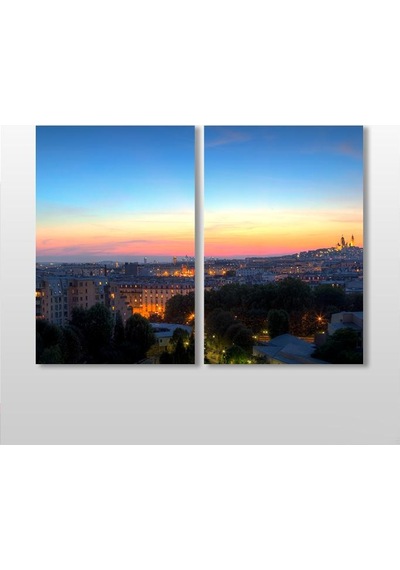 Paris Manzaralı Kanvas Tablo 90x80cm