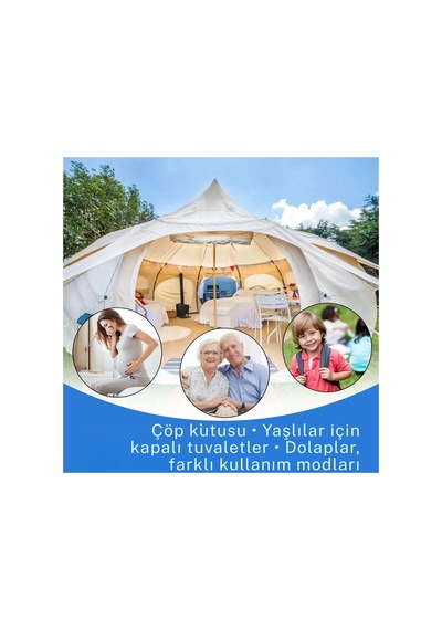 Ayarlanabilir Taşınabilir Kamp Tuvaleti 8 Kademeli 136 Kg Taşıyabilen Kamp Seyahat Acil Durum Wc Siyah