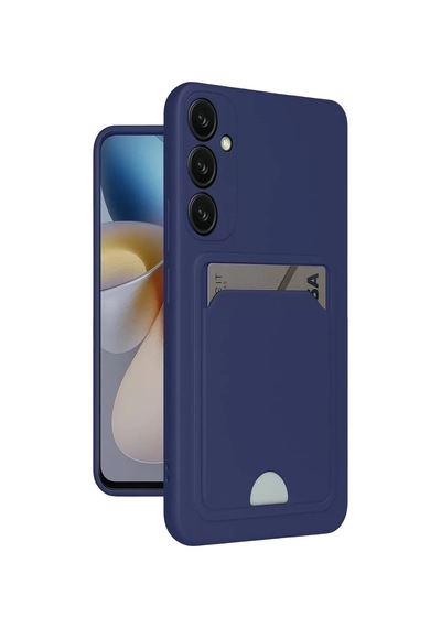 Newface Samsung Galaxy A35 5g Kılıf Kelvin Kartvizitli Silikon - Lacivert
