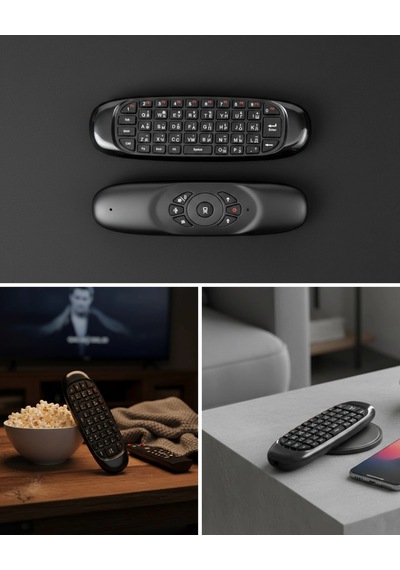 Mey İthalat Android Tv Ve Pc Uyumlu Kablosuz Hava Fareli Kumanda
