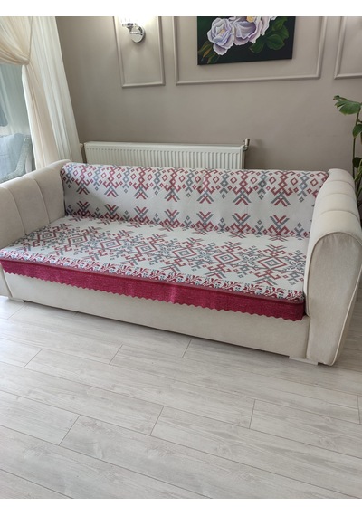 Koltuk Örtüsü Kaymaz Kilim Kırmızı