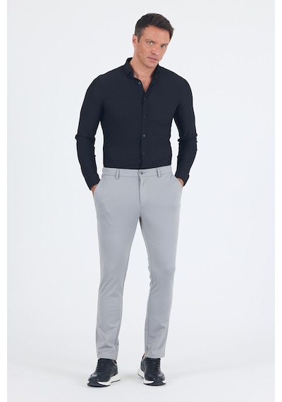 İmza Gri Yandan Cepli Casual Slim Fit Pantolon 1003250163 Gri