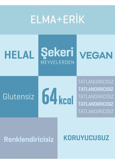Mixmey Şeftali Erik Karma Meyve Barı 24 Adet | Atıştırmalıklar – Vegan, Glutensiz (20GR X 24 ADET)