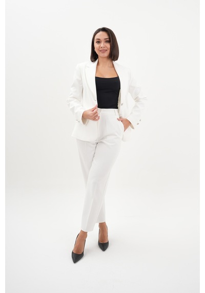 Velnara Moda Kırık Beyaz Modern Klasik Kadın Takım Elbise - Düğme Detaylı Ceket & Dar Paça Pantolon Kırık Beyaz - 942454823 Kırık Beyaz Velnara Moda Kırık Beyaz Modern Klasik Kadın Takım Elbise - Düğme Detaylı Ceket & Dar Paça Pantolon Kırık Beyaz - 942454823 Kırık Beyaz