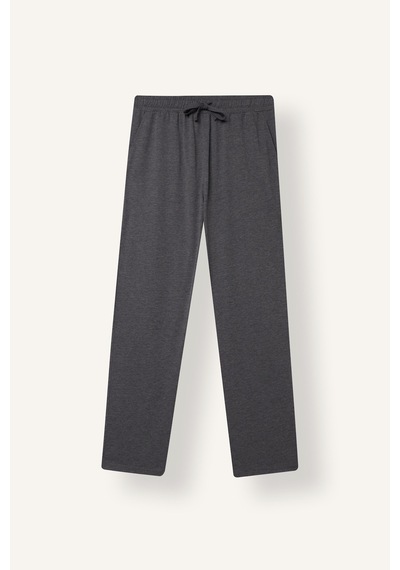 Defacto %100 Pamuk New Regular Fit Beli Bağcıklı Düz Paça Pijama Altı J0321ax26auar193 Antrasit-ar193