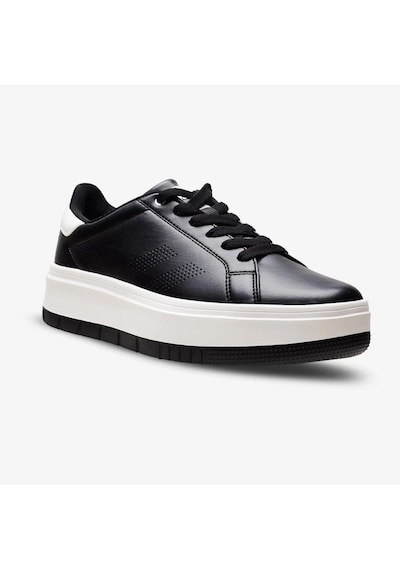 Lescon Loyal 36-40 Siyah Beyaz Casual Anatomik Günlük Spor Ayakkabısı Siyah