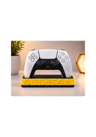 Ps5 Uyumlu Dualsense Oyun Kolu Standı Masaüstü Controller Tutucu Dekoratif Gamepad Standı Sarı