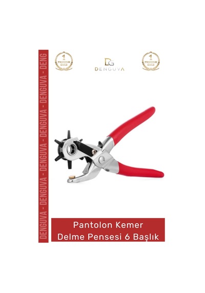 Özel Üretim 6 Başlıklı Delik Açıcı Perçin Prensi Erkek Kadın Pantolon Kemer Delme Pensesi