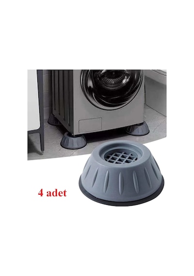 4'lü Set Çamaşır Makinesi Sabitleyici Titreşim Engelleyici Makine Yükseltici M-541 Gri Diğer