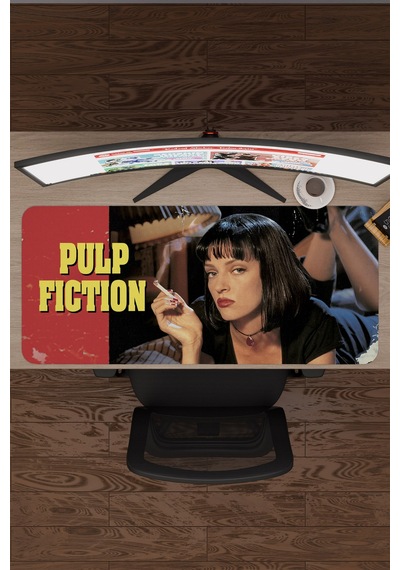 Pulp Fiction Ucuz Roman Tarantino V4 90x40 Xxl Gaming Kauçuk Kaymaz Taban Mouse Pad Fare Altlığı