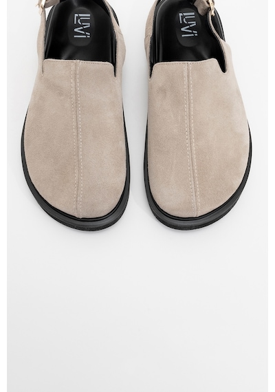 Luvishoes Luvi Shoes Laby Bej Süet Hakiki Deri Kadın Sandalet Süet Bej