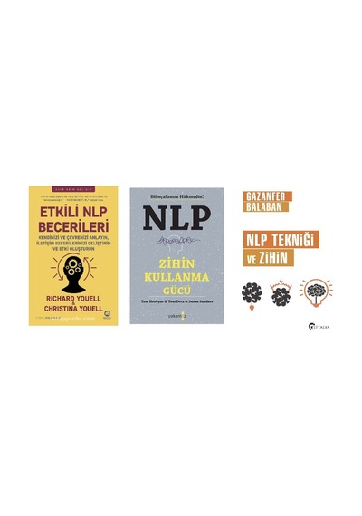 Etkili Nlp Becerileri + Nlp + Nlp Teknigi Ve Zihin 3 Set
