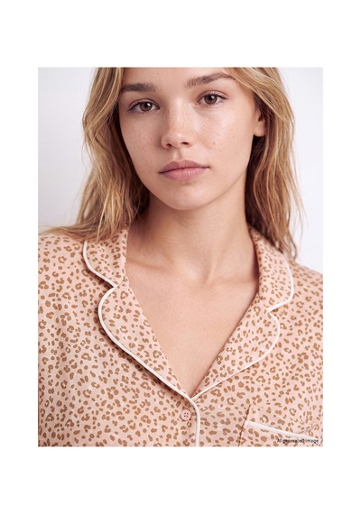 Lcw Dream Bej Leopar Desenli Kadın Pijama Takım