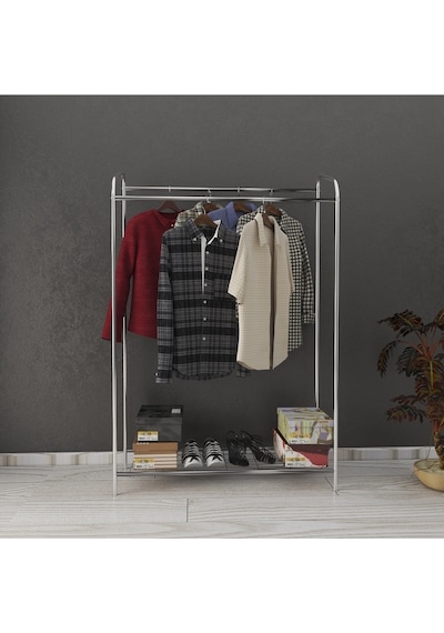 Armin Çiftli Krom New Konfeksiyon Askısı Butik Elbise Askısı Büyük Boy Krom