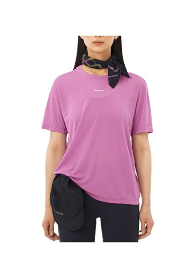 Salomon Shakeout Core Ss Tee W Kadın Koşu Tişörtü Lc2776200 Pembe
