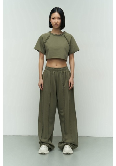Mai Collection Mai Studios Co. Marcio Haki Crop Eşofman Takım Haki