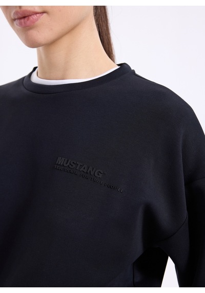 Mustang Siyah Kadın Modal Karışımlı Sweatshirt M4wl-swt-1013