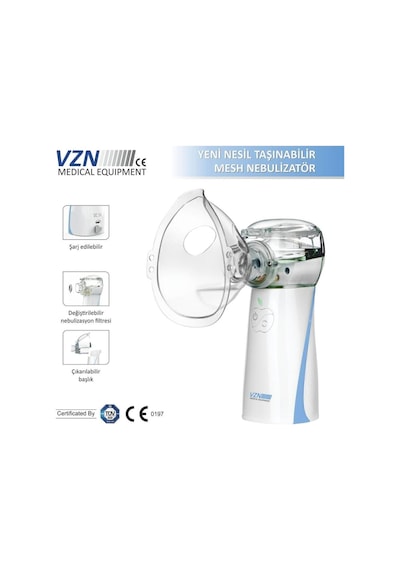 Taşınabilir Yeni Mesh Nebulizatör Şarjlı,ayarlanabilir 3 Kademeli Lt-n200