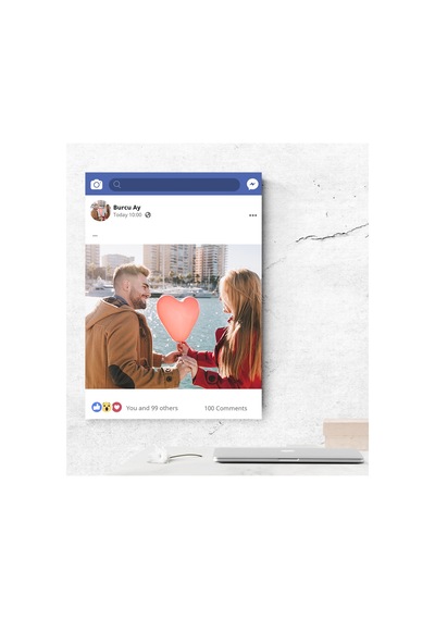 Kişiye Özel Facebook Kanvas Tablo 50X70
