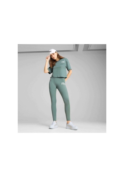 Puma Class Relaxed Crop Tee Yeşil Yeşil