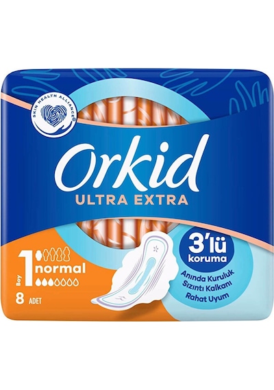 Orkid Ultra Extra Hijyenik Ped Normal 8'li 1 Beden