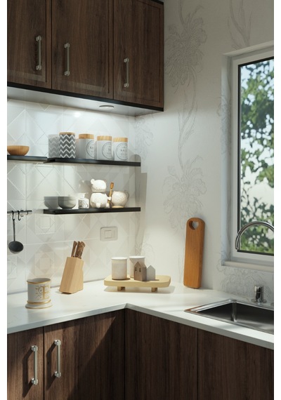 Yankı-BYEG 2li 60 cm Mat Siyah Mdf Duvar Rafı Gizli Bağlantı