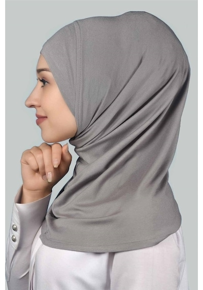 Altobeh Hazır Türban Pratik Eşarp Tesettür Hijab - Namaz Örtüsü - Gri