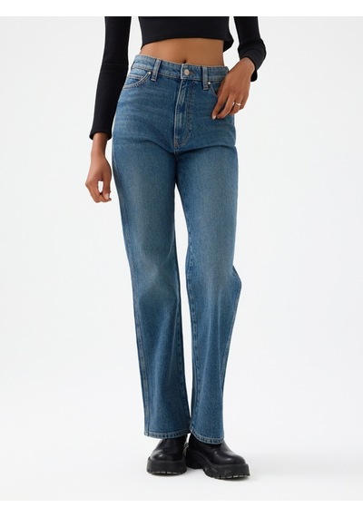Slim Straight Slim Fit Kadın Pantolon Denim