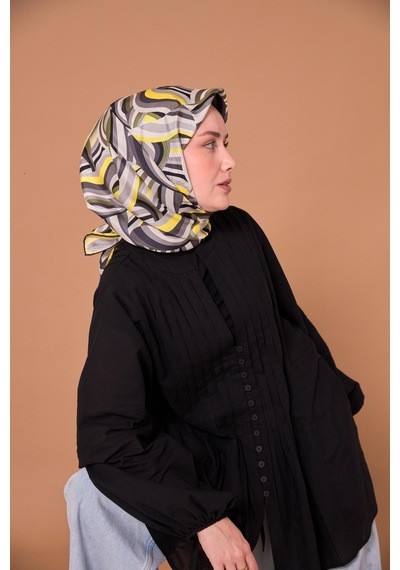 Silk Home Twill İpek Eşarp 11471-33 Beyaz, Siyah, Sarı, Yeşil, Gri