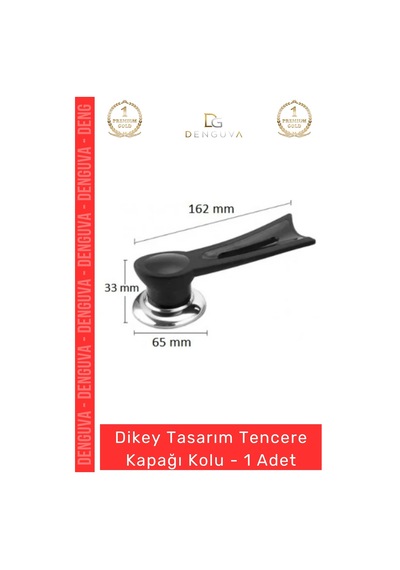 Kapaktutacağı Ergonomik Isıya Dayanıklı Siyah Mutfak Yedek Parça Dikey Tasarım Tencere Kapağı Kolu Çok Renkli