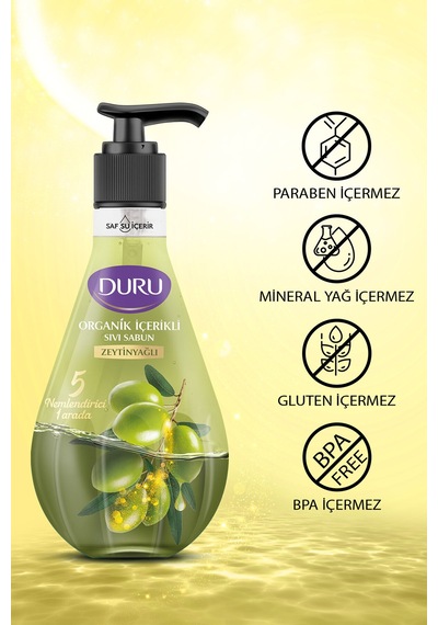 Organik Içerikli Zeytinyağlı Sıvı Sabun 3x500ml