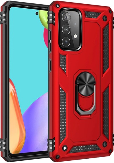 Ilkeshop Newface Samsung Galaxy Uyumlu A33 5g Kılıf Sofya Yüzüklü Silikon Kapak - Kırmızı