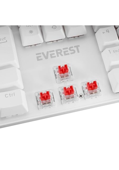 Everest Kb-mekanik 1 Lumos Usb Rainbow Aydınlatmalı Full Anti-ghosting Mekanik Gaming Oyuncu Klavye Beyaz Red Switch