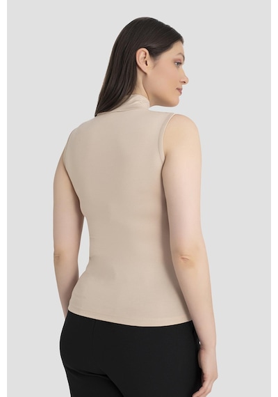 Arma Yıldız Kadın Ten Balıkçı Yaka Kolsuz Body 3'lü Paket Ten