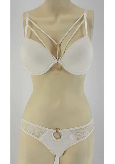 Le Jardin 5020 Violet Push Up Sütyen Takım Ekru - Ekru