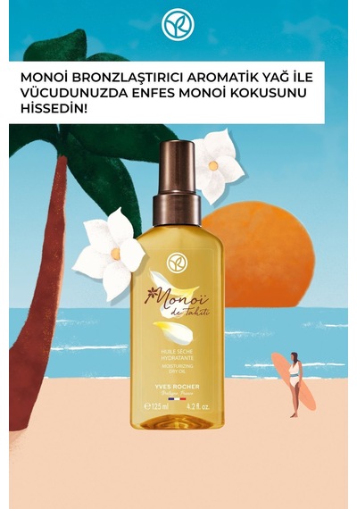 Cildin Besleyici Ve Nemlendirici Bronzlaştırıcı Aromatik Yağ 125 Ml